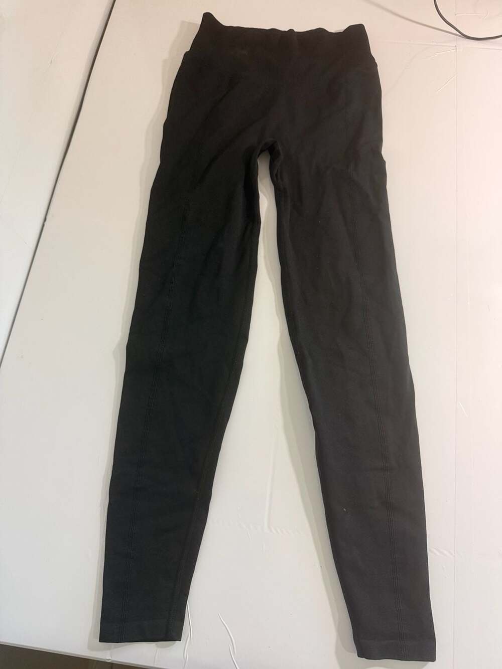 Pink Victoria's Secret Black Seamless Ribbed Leggings Size S